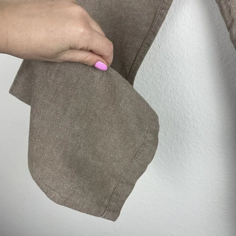 Woman’s GAP Linen Blend Brown Slim Pants Size‎ 31x32​​​​